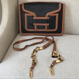 Authentic Pierre Hardy black/tan clutch/crossbody